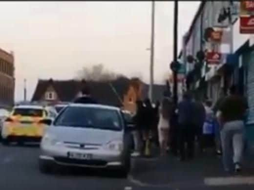 Police officers dealt with  disturbance in Darnall on Monday