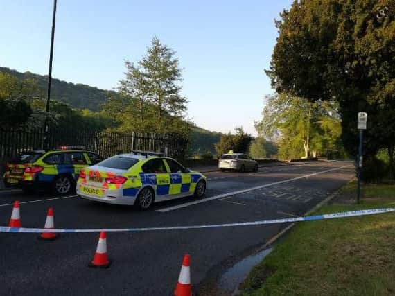 Police at the scene on Abbeydale Road South. Picture: @SheffieldEyes