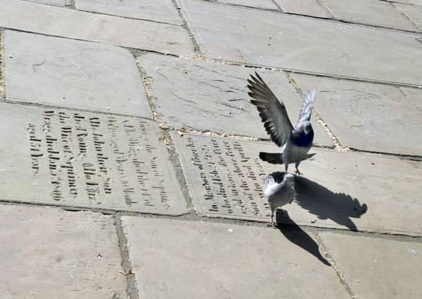 Pictured are Memorials surounding the Sheffield Cathedral which over the years have  worn  away the inscriptions......Pic Steve Ellis