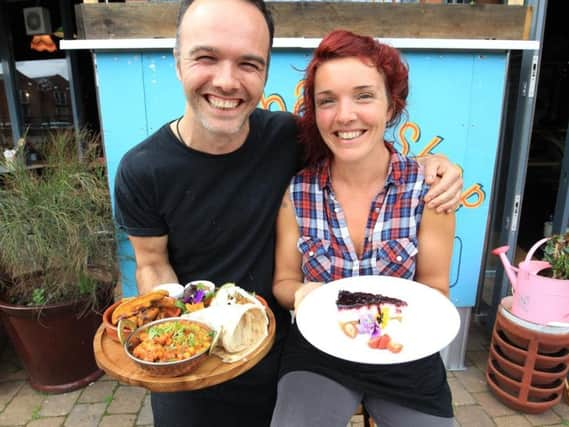 Matt and Melissa Holdsworth, owners of the Bhaji Shop, Thali Cafe at Kelham Island