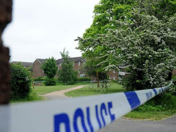 Police cordon on Tannery Park.